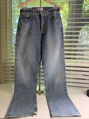 Agolde Light Blue Vintage Wash Straight-Leg Jeans